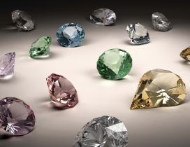 Beautiful colored diamonds - HD wallpaper