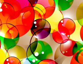 3D colorful bubbles wallpaper