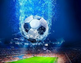 Football in the water - Fantastic stadium