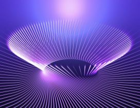 Abstract lines and light on the purple background