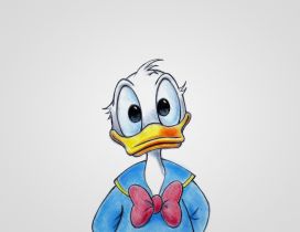 Paint with Donald Duck with red bow