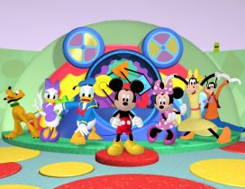 Characters of disney world in the Mickey Mouse Clubhouse