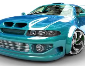 Blue Nissan Skyline - Beautiful sport car