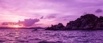 Purple landscape - Sunset over the sea