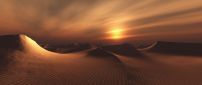 Sunset over the desert - Dark sky wallpaper