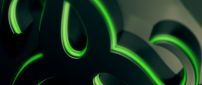 Abstract green and black wallpaper - Razer gaming