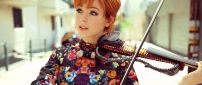 Lindsey Stirling with her violin - An American violinist