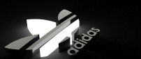 Adidas logo - Black and white 3D wallpaper