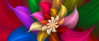 Colorful satiny bloom - HD art wallpaper