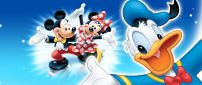 Donald Duck and Mickey with Minnie Mouse