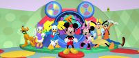 Characters of disney world in the Mickey Mouse Clubhouse