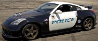 Police sport car on a track - Nissan 350Z