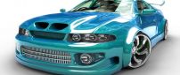 Blue Nissan Skyline - Beautiful sport car
