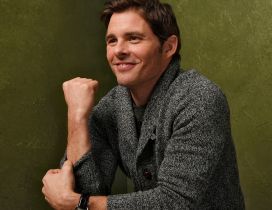 The actor James Marsden with a smile on face