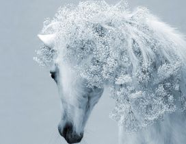 Fantasy white horse - Fantastic horse hair