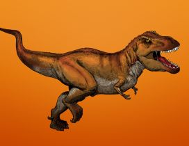 Painting with tyrannosaurus Rex