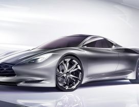 Gray Infiniti Emerg-E Concept - Sport car