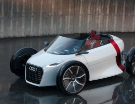 White Audi Urban Concept - Small convertible car