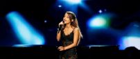 Ariana Grande Butera sings in concert