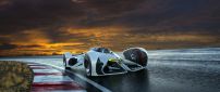 White Chevrolet Chaparral VGT on road in night