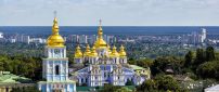 St. Michael Cathedral from Kiev with yellow towers