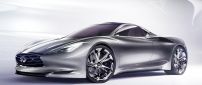 Gray Infiniti Emerg-E Concept - Sport car