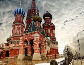 A beautiful red Cathedral from Moscow