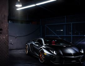 Black Lamborghini Aventador LP 700-4