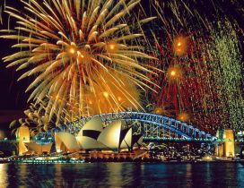 Fireworks over the Sydney Opera House