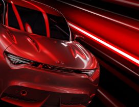 Red Kia sport car concept - Car wallpaper