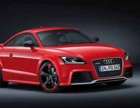 Red Audi TT RS Plus - HD wallpaper