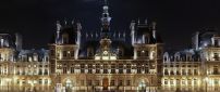 Beautiful Hotel de Ville from Paris in night