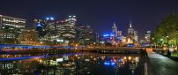 Melbourne city lighted in night - Beautiful landscape