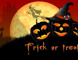 Dark pumpkins - Trick or Treat - Happy Halloween