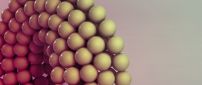 3D white spheres in a wallpaper