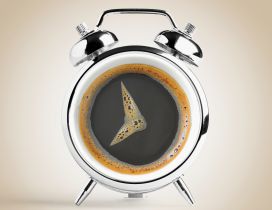 The funny coffee clock - good morning