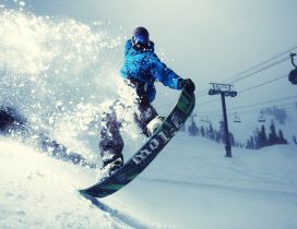 Snowboard time - beautiful winter sport
