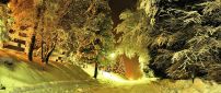 White road full with snow - winter season