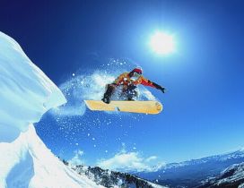 Snowboarding jumps - beautiful winter sports