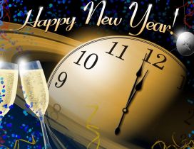 Twelve o'clock at midnight - happy new year