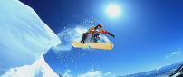 Snowboarding jumps - beautiful winter sports