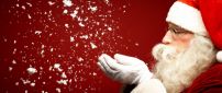 Santa Claus and snowflakes - HD Christmas Holiday