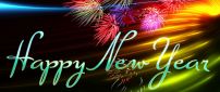Colourful fireworks - Happy New Year 2016