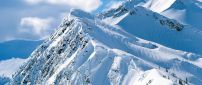 Big white mountains - beautiful sunny winter day