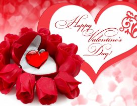 Happy Valentine's Day 2016 - red roses and special heart