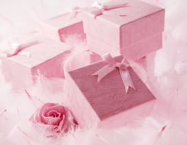 Beautiful pink gift for a special Valentine's Day