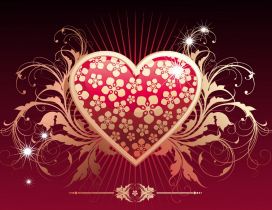 Golden heart - Happy Valentine's Day