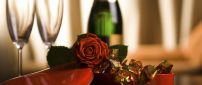 Champagne, chocolate and roses - Love Valentine's Day