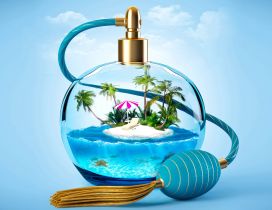 Summer time and small island in a bottle - ingenious perfume