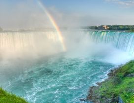 Rainbow in the waterfall - beautiful nature wallpaper